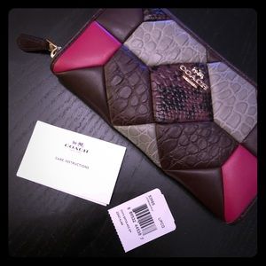 Authentic Coach Wallet - faux snakeskin